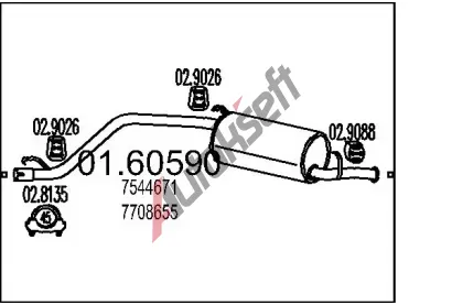 MTS Zadn� tlumi� v�fuku MTS 01.60590, 01.60590