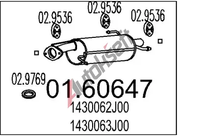 MTS Zadn� tlumi� v�fuku MTS 01.60647, 01.60647