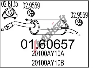 MTS Zadn tlumi vfuku MTS 01.60657, 01.60657