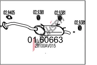 MTS Zadn� tlumi� v�fuku MTS 01.60663, 01.60663