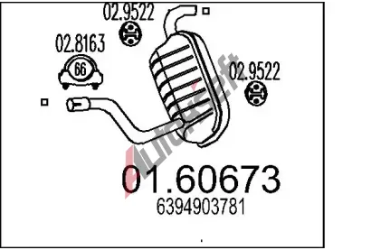 MTS Zadn tlumi vfuku MTS 01.60673, 01.60673