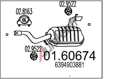 MTS Zadn tlumi vfuku MTS 01.60674, 01.60674