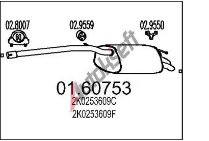 MTS Zadn tlumi vfuku MTS 01.60753, 01.60753