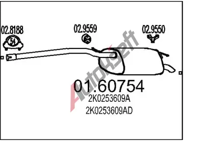 MTS Zadn tlumi vfuku MTS 01.60754, 01.60754