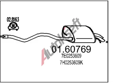 MTS Zadn tlumi vfuku MTS 01.60769, 01.60769
