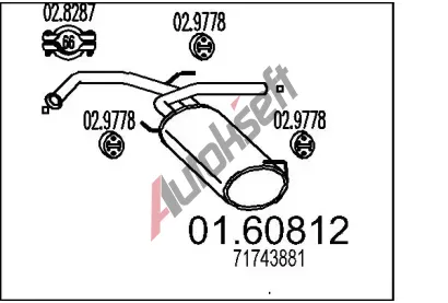 MTS Zadn� tlumi� v�fuku MTS 01.60812, 01.60812