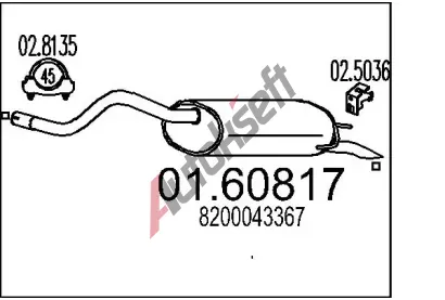 MTS Zadn tlumi vfuku MTS 01.60817, 01.60817