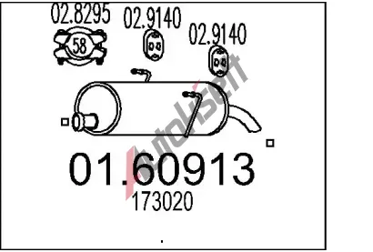 MTS Zadn tlumi vfuku MTS 01.60913, 01.60913