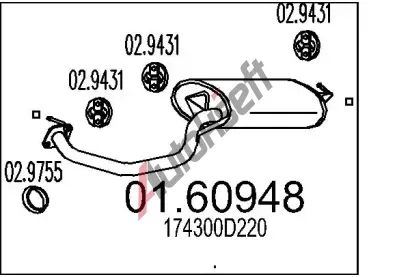 MTS Zadn tlumi vfuku MTS 01.60948, 01.60948