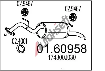 MTS Zadn tlumi vfuku MTS 01.60958, 01.60958