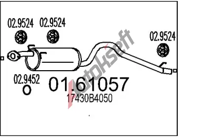 MTS Zadn tlumi vfuku MTS 01.61057, 01.61057