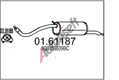 MTS Zadn tlumi vfuku MTS 01.61187, 01.61187