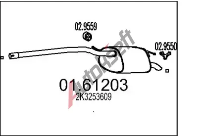 MTS Zadn tlumi vfuku MTS 01.61203, 01.61203
