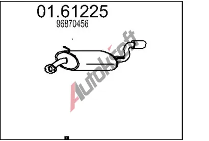 MTS Zadní tlumič výfuku MTS 01.61225, 01.61225 MTS Zadní tlumič výfuku MTS 01.61225, 01.61225