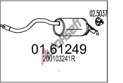 MTS Zadn tlumi vfuku MTS 01.61249, 01.61249