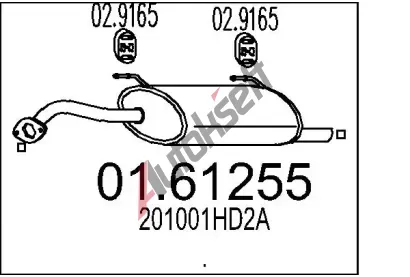 MTS Zadn� tlumi� v�fuku MTS 01.61255, 01.61255