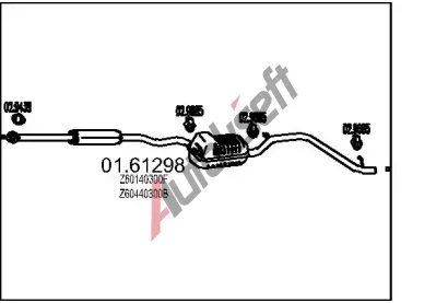 MTS Zadn tlumi vfuku MTS 01.61298, 01.61298
