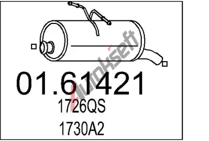MTS Zadn tlumi vfuku MTS 01.61421, 01.61421