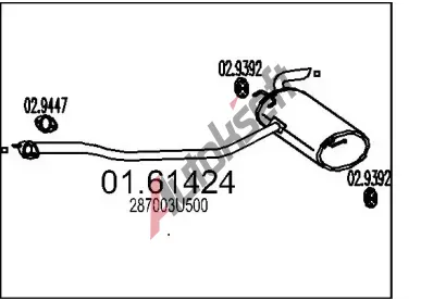 MTS Zadn� tlumi� v�fuku MTS 01.61424, 01.61424