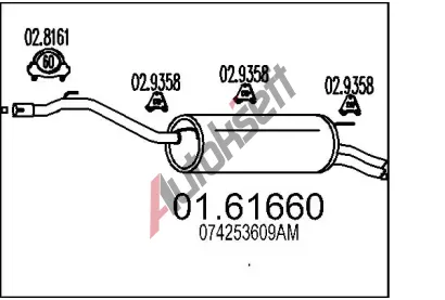 MTS Zadn tlumi vfuku MTS 01.61660, 01.61660