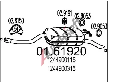 MTS Zadn� tlumi� v�fuku MTS 01.61920, 01.61920