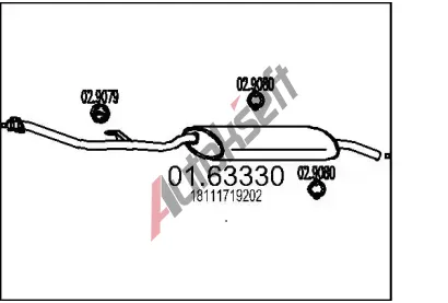 MTS Zadn� tlumi� v�fuku MTS 01.63330, 01.63330
