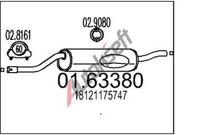 MTS Zadn� tlumi� v�fuku MTS 01.63380, 01.63380