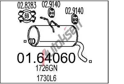 MTS Zadn tlumi vfuku MTS 01.64060, 01.64060