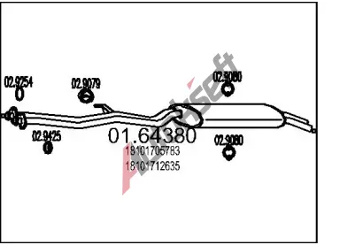MTS Zadn tlumi vfuku MTS 01.64380, 01.64380