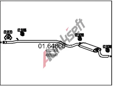 MTS Zadn tlumi vfuku MTS 01.64860, 01.64860