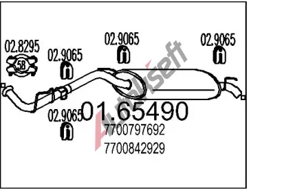 MTS Zadn tlumi vfuku MTS 01.65490, 01.65490
