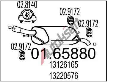 MTS Zadn tlumi vfuku MTS 01.65880, 01.65880