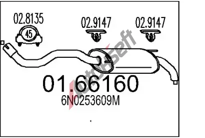 MTS Zadn tlumi vfuku MTS 01.66160, 01.66160