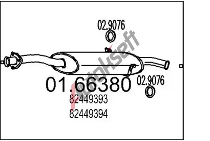 MTS Zadn tlumi vfuku MTS 01.66380, 01.66380