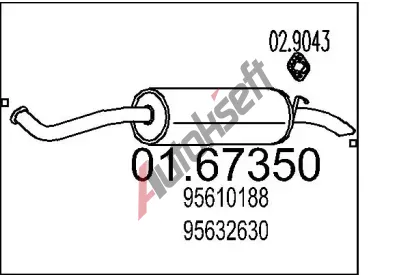 MTS Zadn tlumi vfuku MTS 01.67350, 01.67350