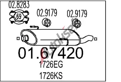 MTS Zadn tlumi vfuku MTS 01.67420, 01.67420