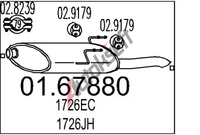 MTS Zadn tlumi vfuku MTS 01.67880, 01.67880