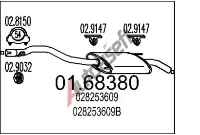 MTS Zadn tlumi vfuku MTS 01.68380, 01.68380