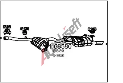 MTS Zadn� tlumi� v�fuku MTS 01.68580, 01.68580