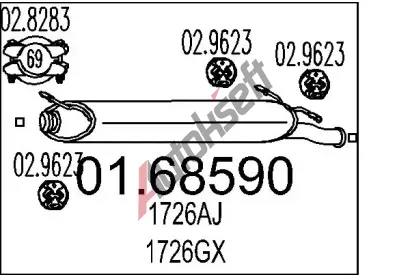 MTS Zadn tlumi vfuku MTS 01.68590, 01.68590