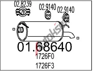 MTS Zadn tlumi vfuku MTS 01.68640, 01.68640