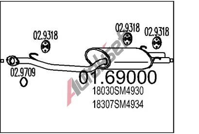 MTS Zadn tlumi vfuku MTS 01.69000, 01.69000