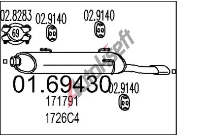 MTS Zadn� tlumi� v�fuku MTS 01.69430, 01.69430
