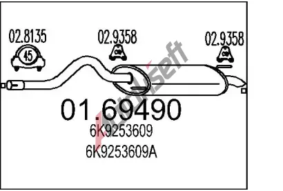 MTS Zadn tlumi vfuku MTS 01.69490, 01.69490