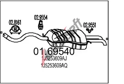 MTS Zadn tlumi vfuku MTS 01.69540, 01.69540