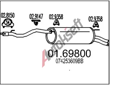 MTS Zadn tlumi vfuku MTS 01.69800, 01.69800