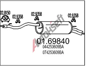MTS Zadn tlumi vfuku MTS 01.69840, 01.69840