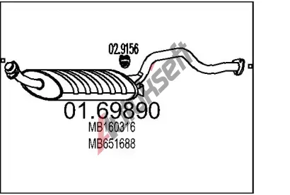 MTS Zadn tlumi vfuku MTS 01.69890, 01.69890