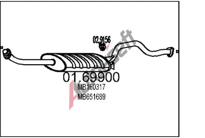 MTS Zadn tlumi vfuku MTS 01.69900, 01.69900
