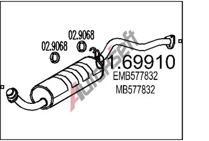 MTS Zadn tlumi vfuku MTS 01.69910, 01.69910